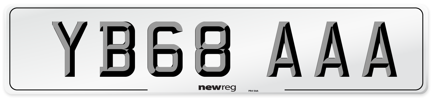 YB68 AAA Number Plate from New Reg